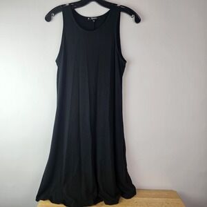 Quince Black 100% Tank Mini Stretch Casual A-line Shift Dress Size Small Capsule